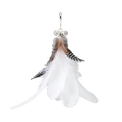 Pet Toy Cat-teasing Stick Extendable 180cm Rod Feather - back view - PET'S FUN | cat toy