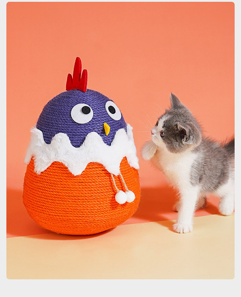 Red Mushroom Cat Climbing Frame - back view - PET'S FUN | cat toy