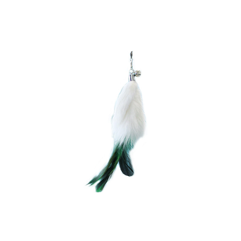 Pet Toy Cat-teasing Stick Extendable 180cm Rod Feather - detail view - PET'S FUN | cat supplies