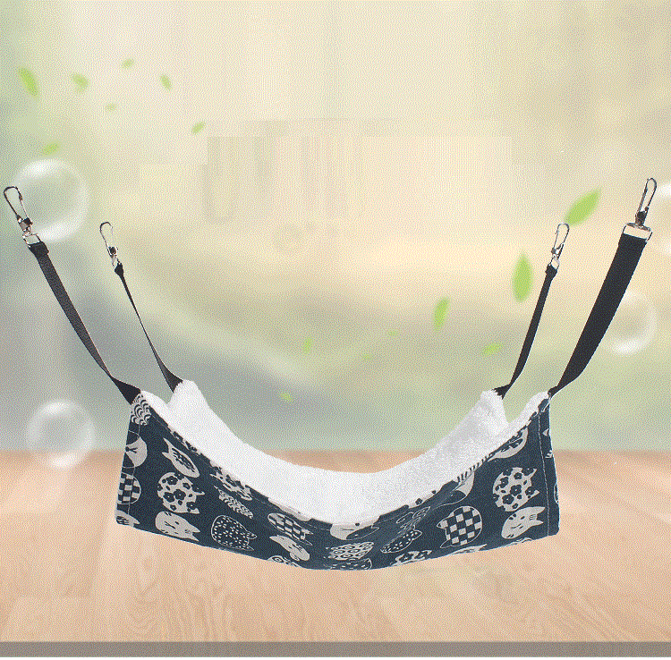 Breathable Fleece Hook Pet Hammock Supplies - front view - PET'S FUN | pet toy