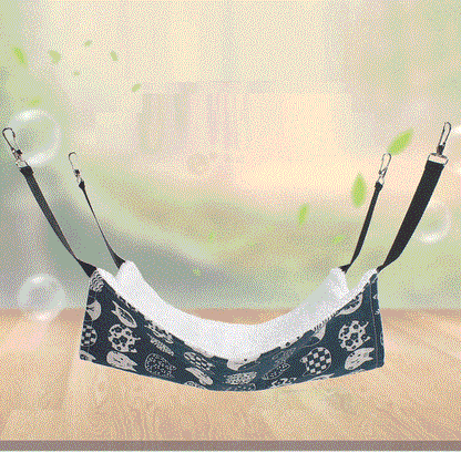 Breathable Fleece Hook Pet Hammock Supplies - front view - PET'S FUN | pet toy