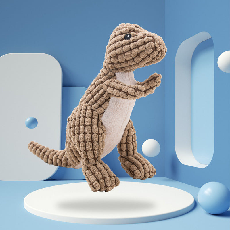 Sound Plush Pets Dog Toy with Molars - front view - PET'S FUN | interactive dog toy