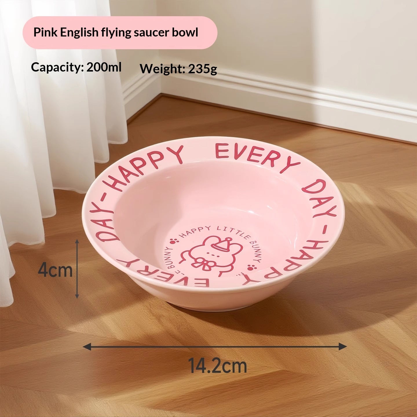 Ceramic Cat Food Cat Magnetic High Legged Cat Bowl - side view - PET'S FUN | interactive cat toy