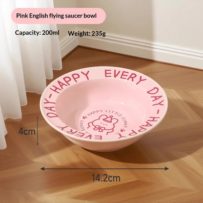 Ceramic Cat Food Cat Magnetic High Legged Cat Bowl - side view - PET'S FUN | interactive cat toy