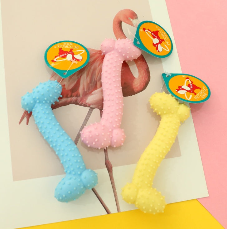 Non-toxic Pet Dog Puppy Training Toy Chew Rubber Toys - detail view - PET'S FUN | dog bed