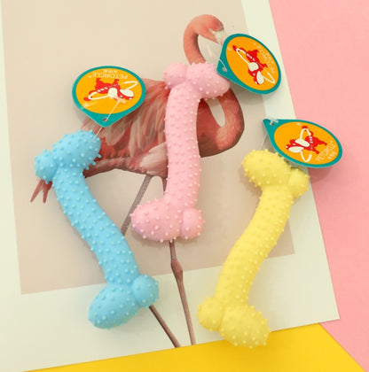 Non-toxic Pet Dog Puppy Training Toy Chew Rubber Toys - detail view - PET'S FUN | dog bed