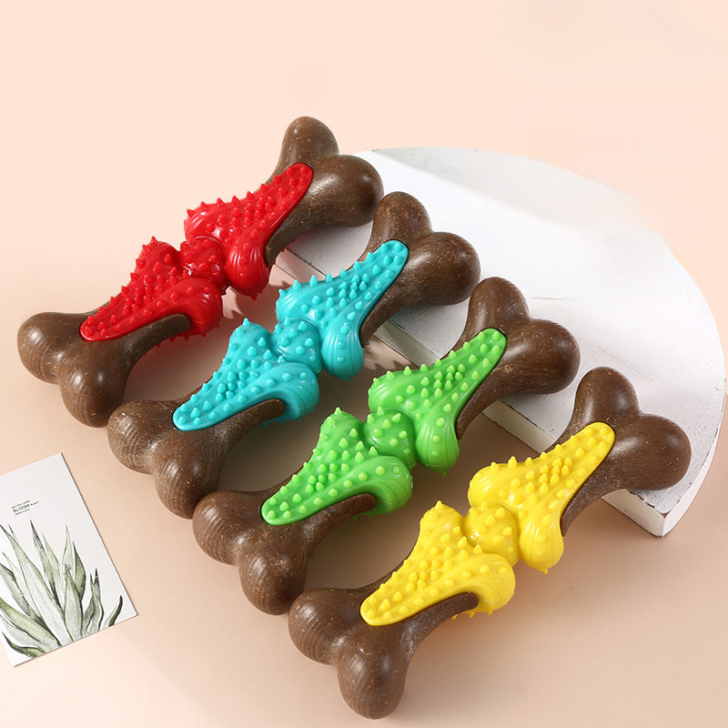 Dog Chew Toy for Large Dogs Rubber Bone Dog Toys for - front view - PET'S FUN | dog toy