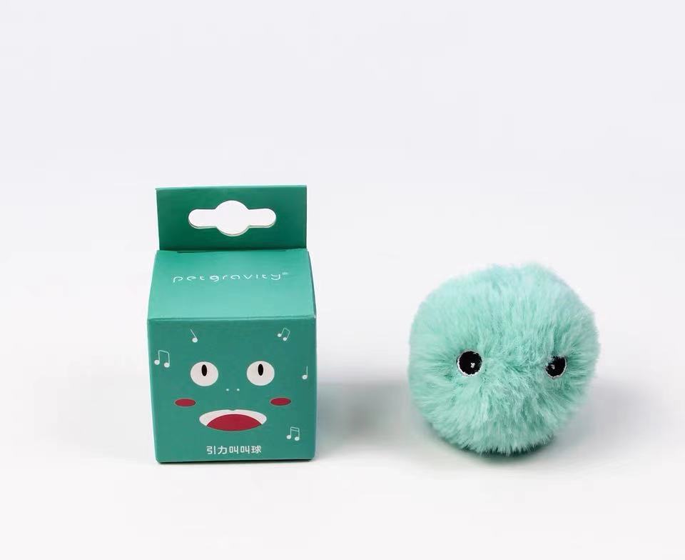 Gravity Called the Ball Mint Kitten Self-hey - side view - PET'S FUN | cat toy