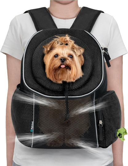 Pet Dog Carrier Bag Carrier For Dogs Backpack Portable - side view - PET'S FUN | interactive dog toy