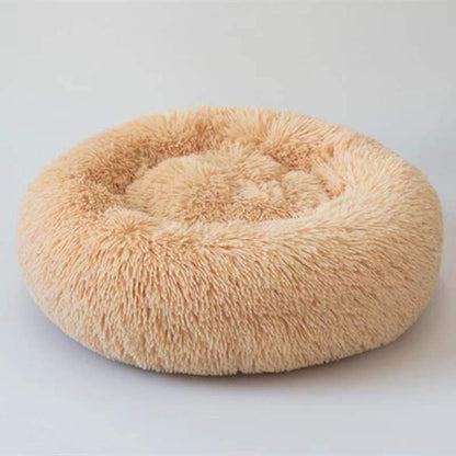 Washable Round Plush Kennel - detail view - PET'S FUN | dog toy