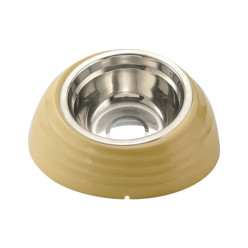 Pet Bowl Stainless Steel Cat Bowl Feeder - side view - PET'S FUN | cat entertainment