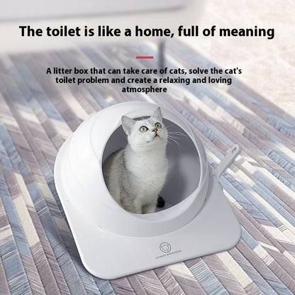 Litter Box Large Fully Enclosed Cat Litter Basin - detail view - PET'S FUN | cat toy