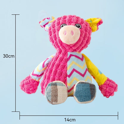 Sound Plush Pets Dog Toy with Molars - side view - PET'S FUN | dog play