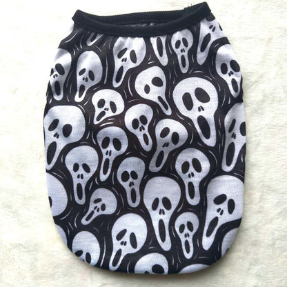 Pet Clothes Skull Halloween Supplies - back view - PET'S FUN | pet entertainment