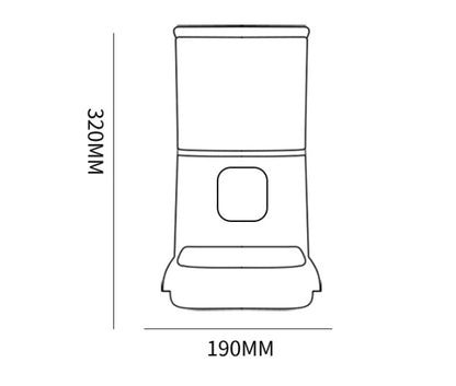 Pet Automatic Feeder Large Capacity Smart - angle view - PET'S FUN | cat supplies
