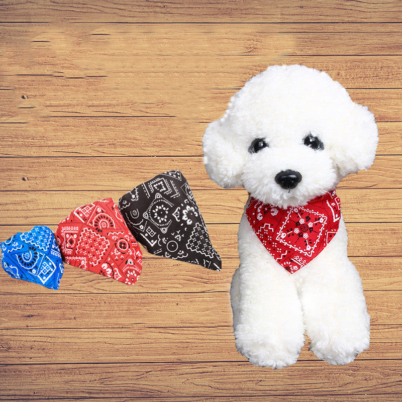 Neck Scarf Bandana Collar Neckerchief Adjustable Pet - front view - PET'S FUN | pet toy