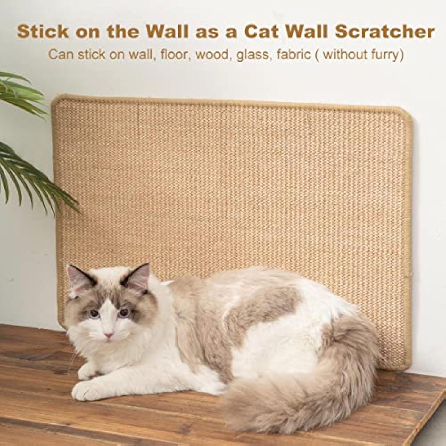 Cat Scratch Pad Cat Scratching Pad with Adhesive Hook - side view - PET'S FUN | cat entertainment