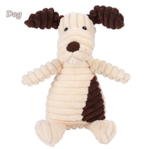 Vocal Animal Plush for Pet Dog Molar Teeth - front view - PET'S FUN | dog accessories
