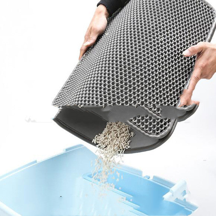 Eva Pet Cat Dog Double-layer Washable Cat Litter Mat - back view - PET'S FUN | pet play