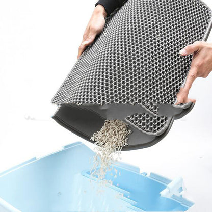 Eva Pet Cat Dog Double-layer Washable Cat Litter Mat - back view - PET'S FUN | pet play