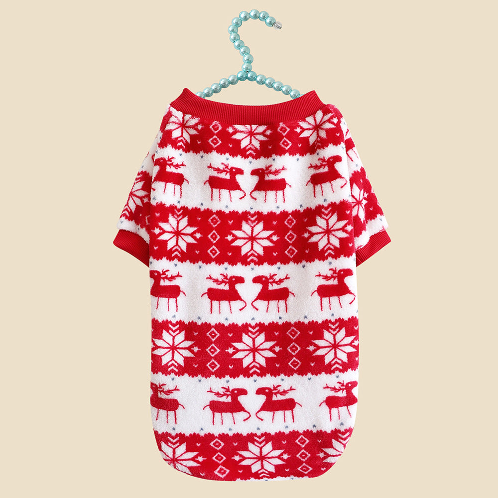 Winter Warm Padded Dog Clothes Christmas Pet Sweater - side view - PET'S FUN | dog supplies
