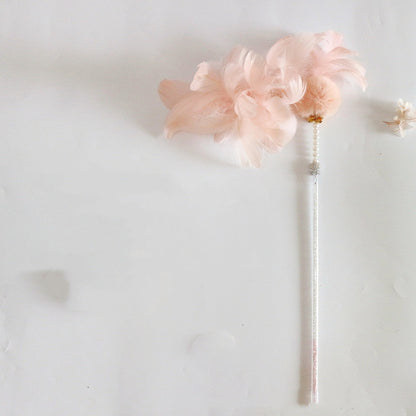Funny Cat Stick Bell Feather Tassel Fur Ball - back view - PET'S FUN | cat accessories