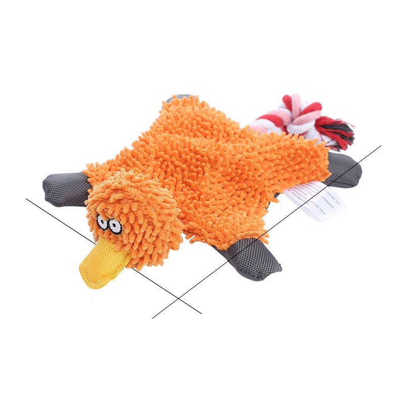 Pet Toy Donkey Shape Corduroy Chew Toy for - back view - PET'S FUN | interactive dog toy