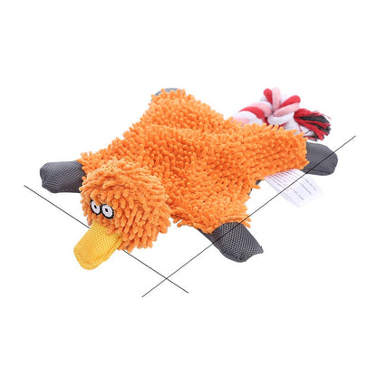 Pet Toy Donkey Shape Corduroy Chew Toy for - back view - PET'S FUN | interactive dog toy