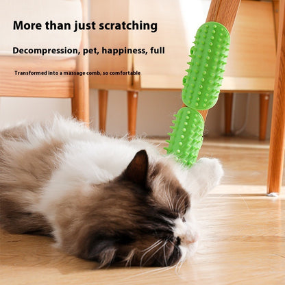 Pets Cat Hair Removal Massage Comb Cats Scratching - front view - PET'S FUN | cat bed