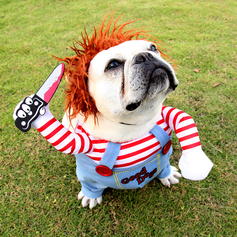 Halloween Pet Costume Pet Dog Funny Clothes Adjustable - side view - PET'S FUN | dog entertainment