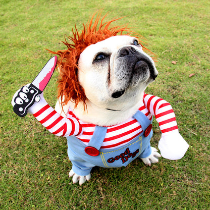 Halloween Pet Costume Pet Dog Funny Clothes Adjustable - side view - PET'S FUN | dog entertainment