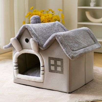 Foldable Dog House Pet Cat Bed Winter Dog Villa Sleep - detail view - PET'S FUN | durable pet supplies