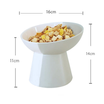 Ceramic Pet Slant Mouth Dog And Cat Food Bowl Set - lifestyle view - PET'S FUN | interactive pet toy