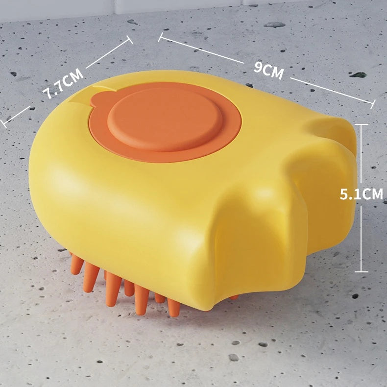 Pet Bath Brush Massage Brush Massage Comb Cat and Dog - side view - PET'S FUN | pet supplies