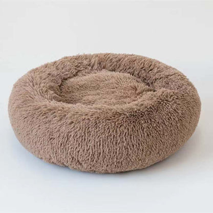 Washable Round Plush Kennel - back view - PET'S FUN | dog accessories