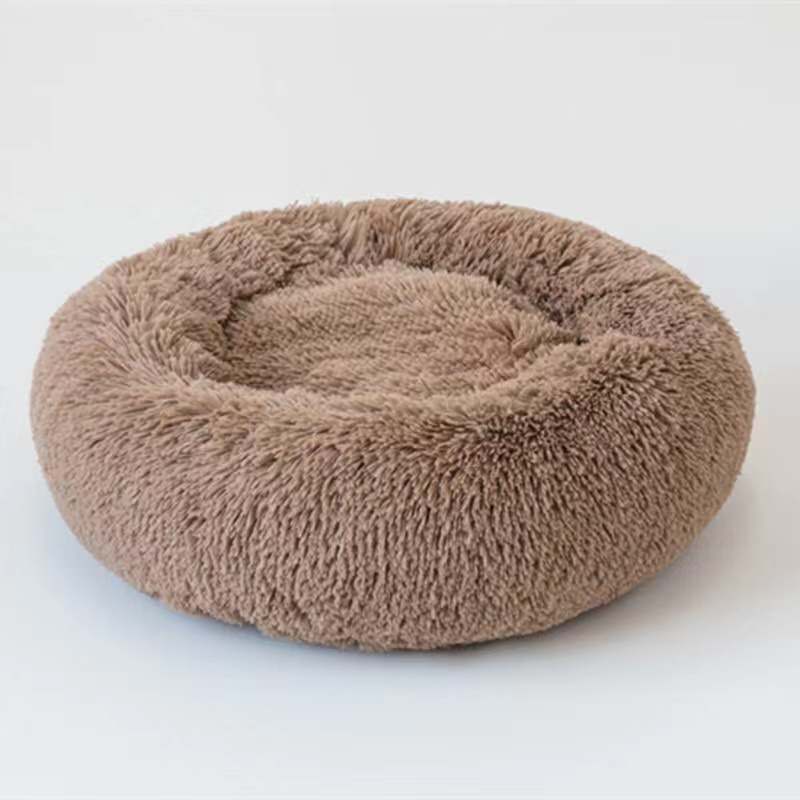 Washable Round Plush Kennel - side view - PET'S FUN | dog play