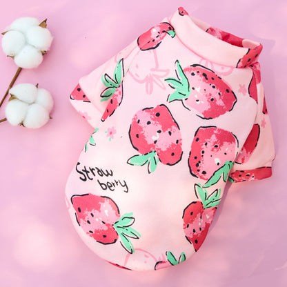 Printed Cartoon Pet Clothes Plus Velvet - back view - PET'S FUN | pet accessories