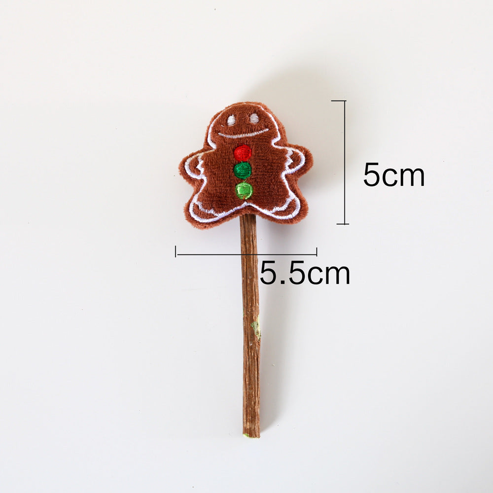 Cartoon Plush Rainbow Christmas Tiger Molar - detail view - PET'S FUN | dog entertainment