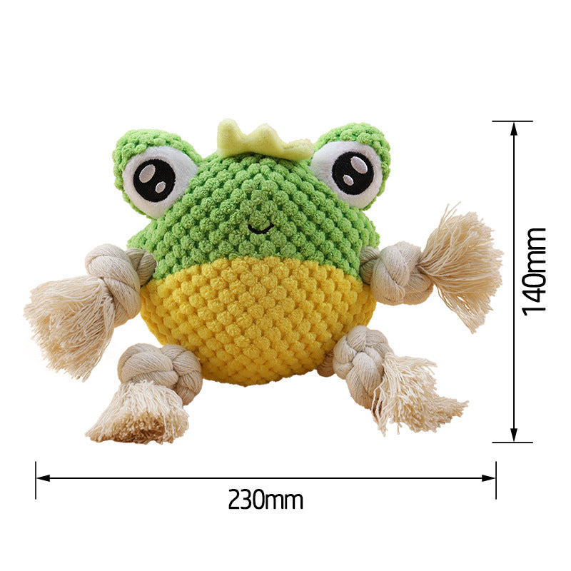 Interactive Dog Chewing Rope Tug of War Pet Plush Toy - detail view - PET'S FUN | dog toy
