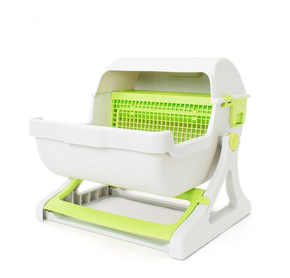 Cat toilet pet toilet semi-enclosed litter box - detail view - PET'S FUN | cat accessories