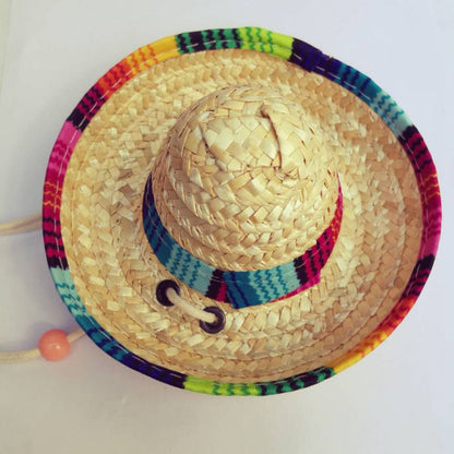 Pet Supplies Straw Woven Mini Pet Dog Straw Hat Pet - side view - PET'S FUN | pet supplies