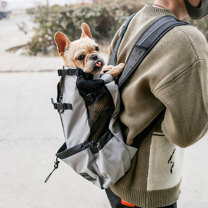 Pet Dog Carrier Bag Carrier For Dogs Backpack Out - side view - PET'S FUN | interactive dog toy