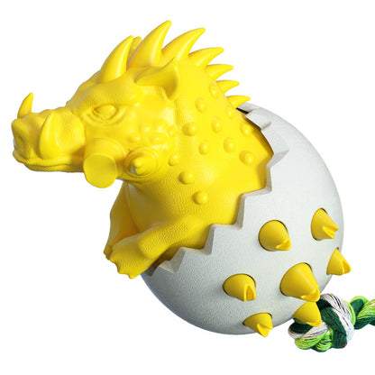 Wild Boar Egg Dog Toothbrush Molar Stick - back view - PET'S FUN | dog accessories