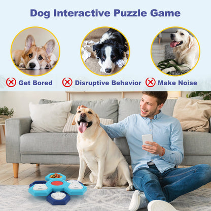 4 Layers Slow Feeder Puzzle Dog Bowls Assemble Slow - front view - PET'S FUN | dog bed