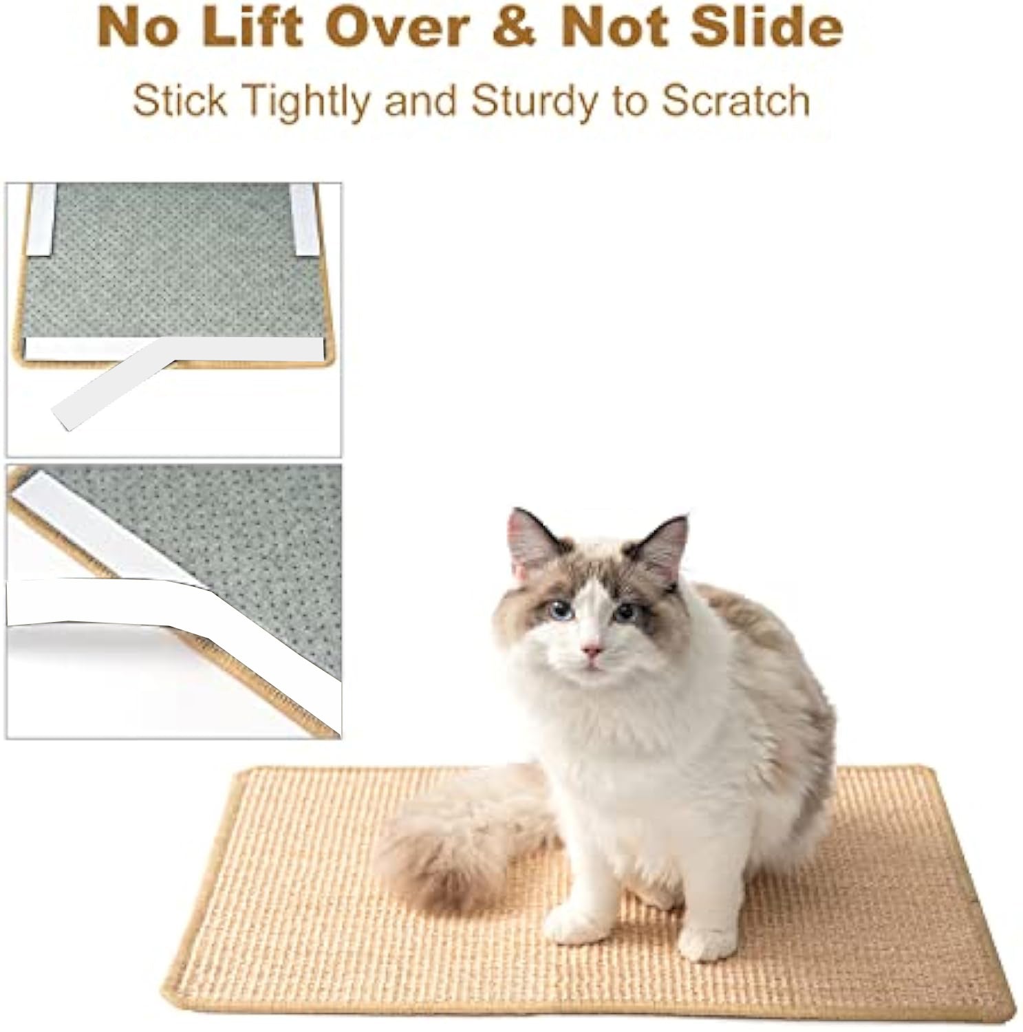 Cat Scratch Pad Cat Scratching Pad with Adhesive Hook - lifestyle view - PET'S FUN | cat toy