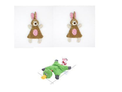 Pet Toy Donkey Shape Corduroy Chew Toy for - detail view - PET'S FUN | dog toy