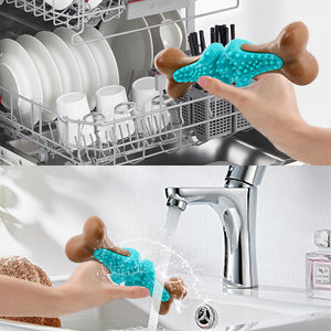 Dog Chew Toy for Large Dogs Rubber Bone Dog Toys for - side view - PET'S FUN | interactive dog toy