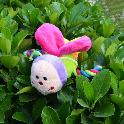 Plush Butterfly Pet Dog Cat Chew Toy - lifestyle view - PET'S FUN | cozy pet bed
