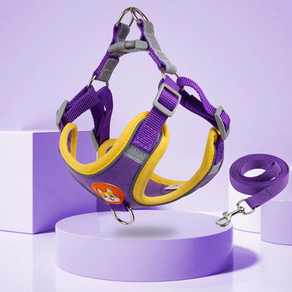 New Dog Leash And Harness Set Pet Dog Harness And - lifestyle view - PET'S FUN | cozy pet bed