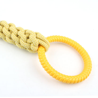 Natural Cotton Rope Dog Toys Tough and Interactive Dog - side view - PET'S FUN | dog entertainment